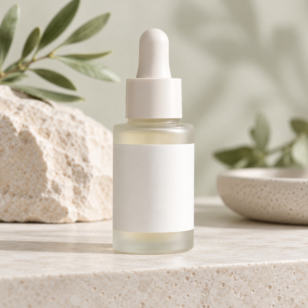 Illustration indicative d’un flacon de soin pour le visage